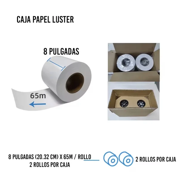 Papel Fotográfico Luster 8 Pulgadas