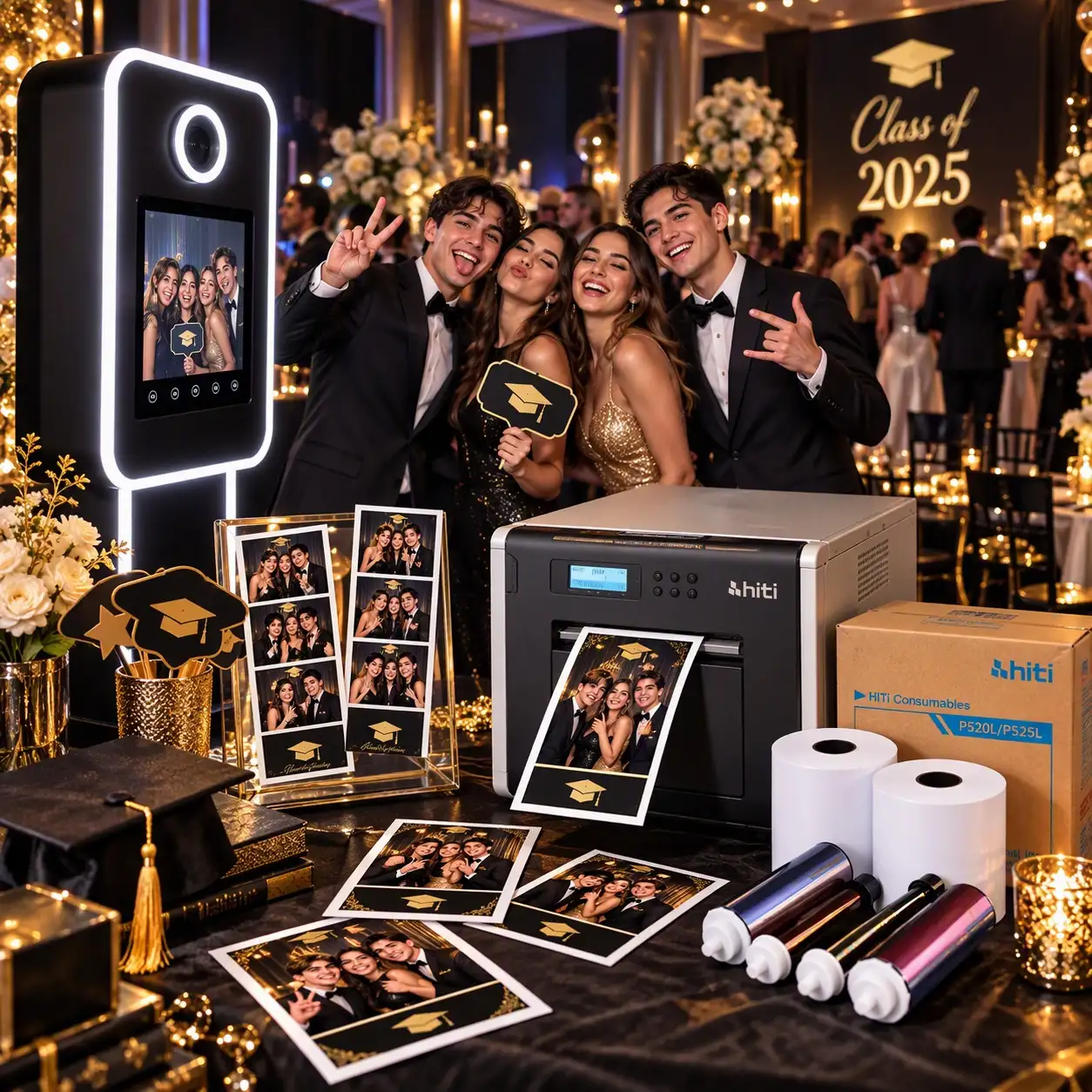 Kit Impresora Hiti P525l Papel Fotográfico Photo Booth